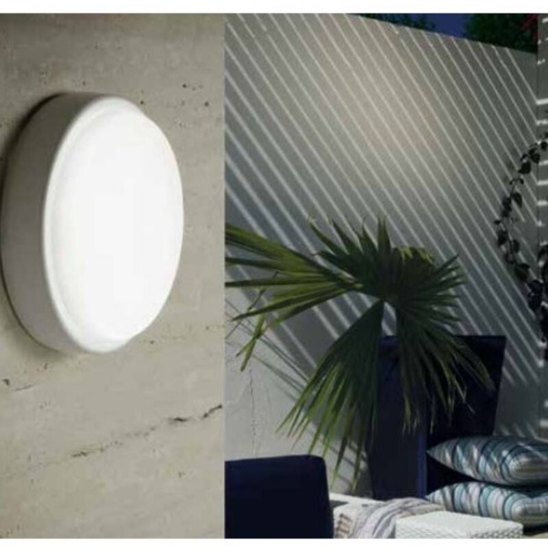 foto del prodotto iperbriko plafoniera tonda in termoplastico led 8 watt