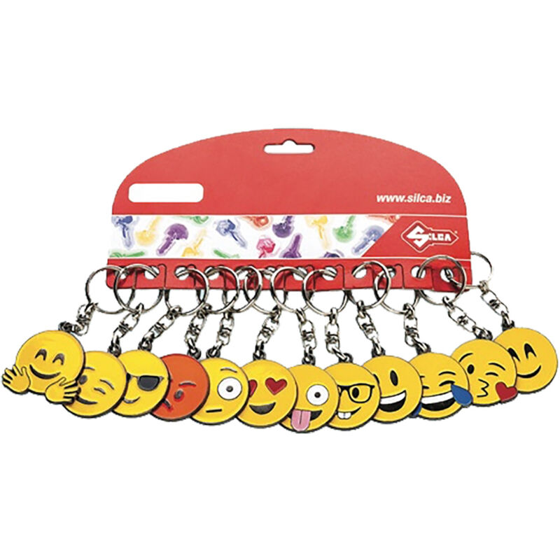foto del prodotto iperbriko portachiavi emoji assortiti cf. 12 pezzi