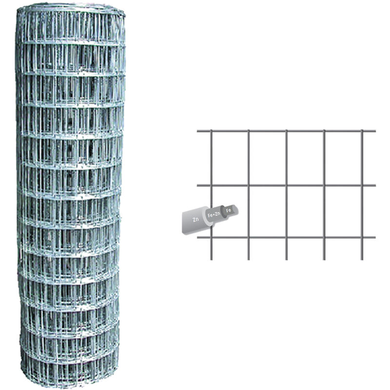 foto del prodotto iperbriko rete elettrosaldata zincata 125x75x50 cm