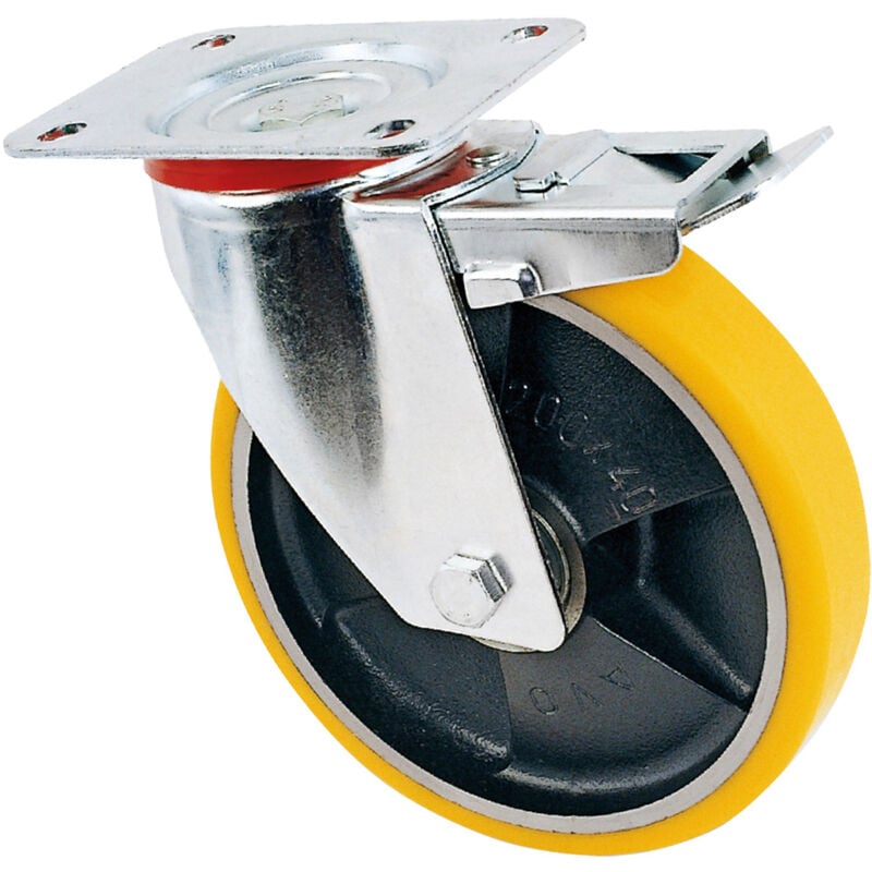 foto del prodotto iperbriko ruota per carrelli 100x25 mm con freno