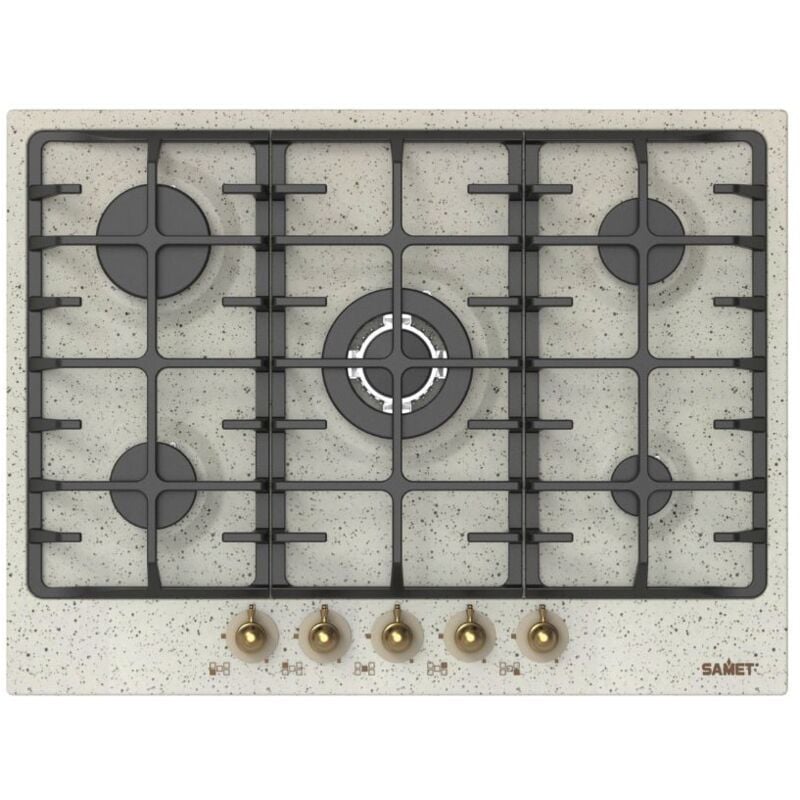 foto del prodotto iperbriko samet piano cottura 5 fuochi da 70 cm avena menelao h3.5xl70xp51
