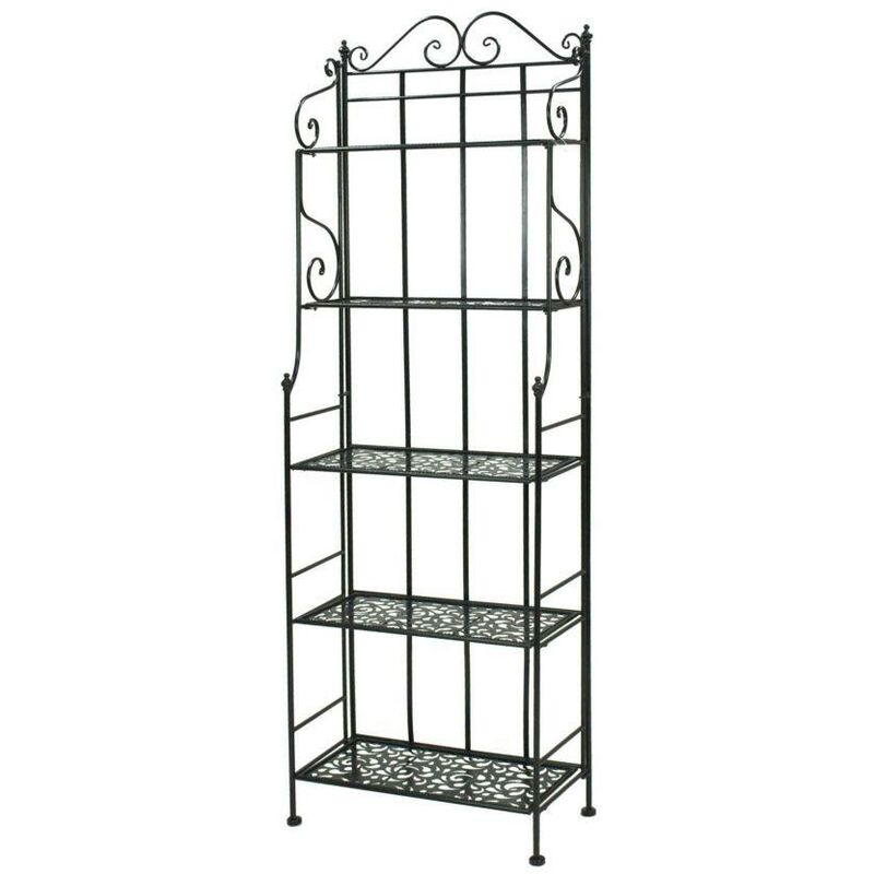 foto del prodotto iperbriko scaffale metallo nero cm 28 x 60 x h 180