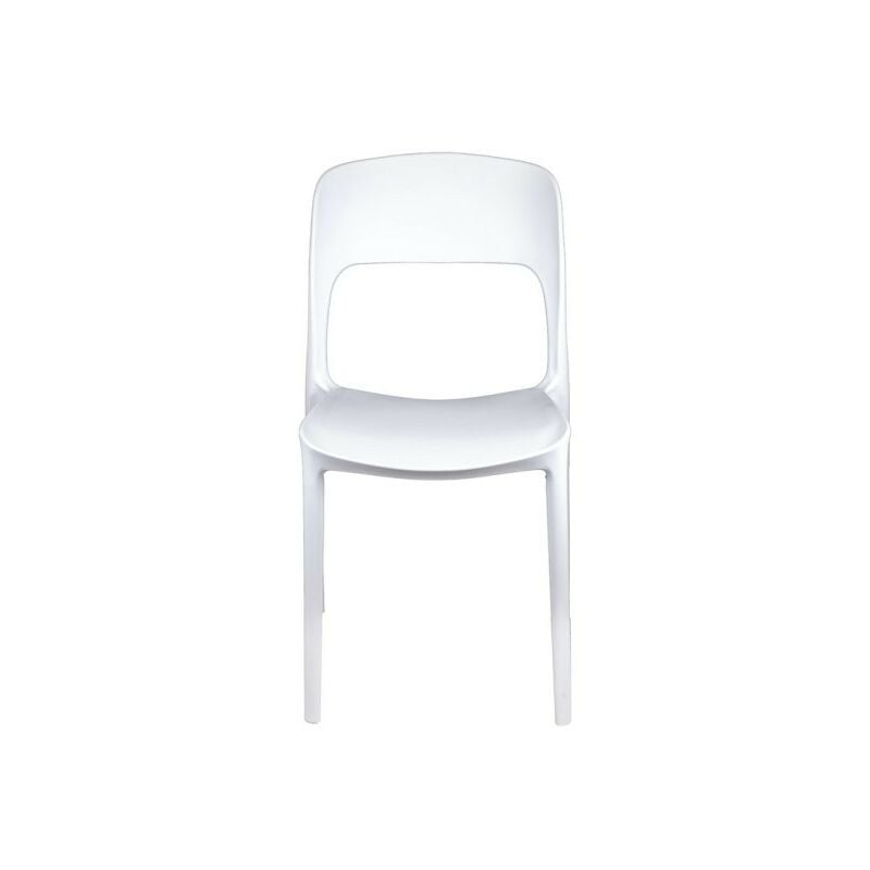 foto del prodotto iperbriko sedia da giardino in polipropilene bianco risto 47x52x h83 cm