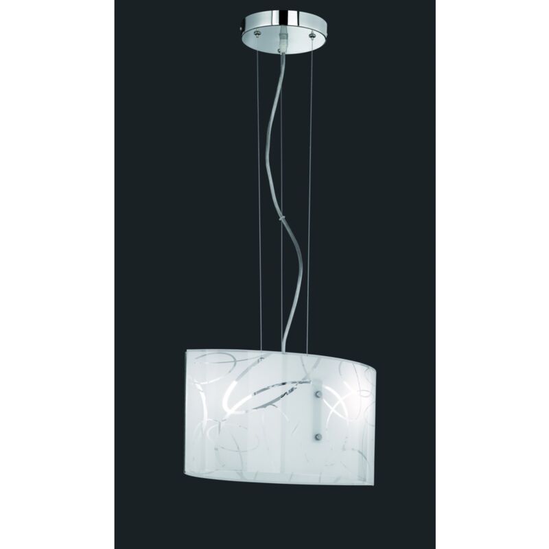 foto del prodotto iperbriko sospensione rettangolare spirelli 2xe27 vetro con cerchi decorativi trio lighting
