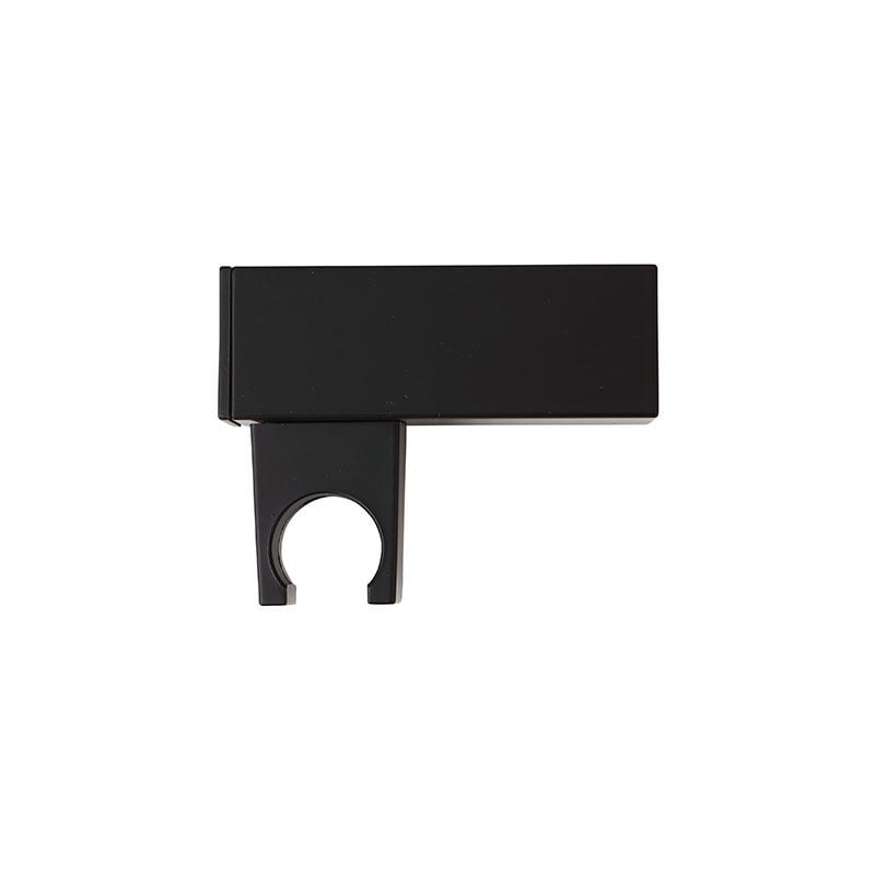 foto del prodotto iperbriko supporto manopola doccia parete quadrato nero opaco