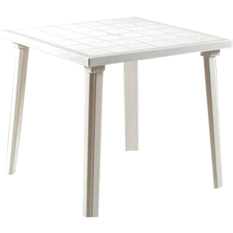 foto del prodotto iperbriko tavolo in polipropilene 80x80 h.72 bianco