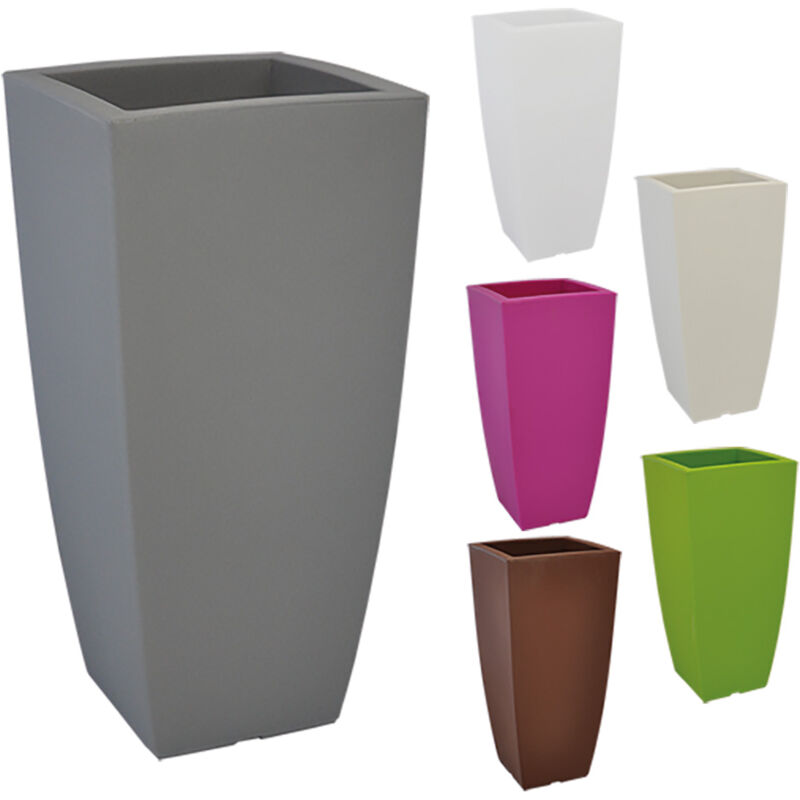 foto del prodotto iperbriko vaso quadro stilo 33 x 33 x h 70 cm antracite
