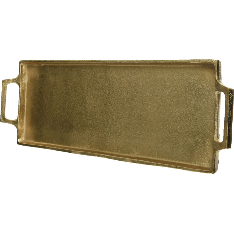 foto del prodotto iperbriko vassoio rettangolare oro 43,5x14cm con manico
