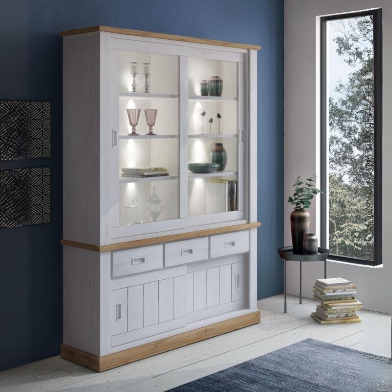 foto del prodotto iperbriko vetrina 150x39.6x203.4 con 2 ante e 3 cassetti