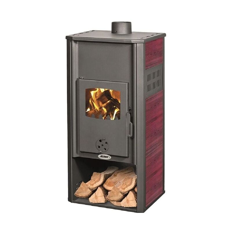 foto del prodotto iperbriko vigor blinky stufa acciaio varese con caldaia rosso