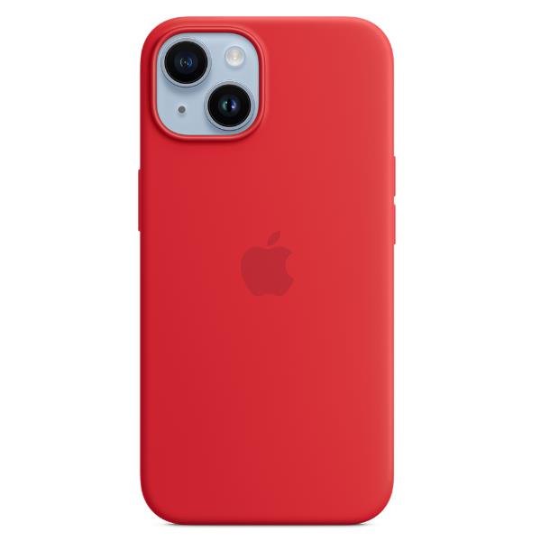 foto del prodotto iphone 14 silicone case with magsafe product red