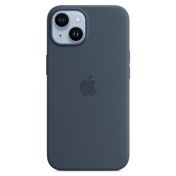 foto del prodotto iphone 14 silicone case with magsafe storm blue