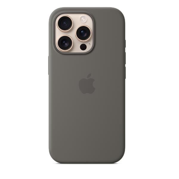 foto del prodotto iphone 16 pro max silicone case with magsafe stone gray