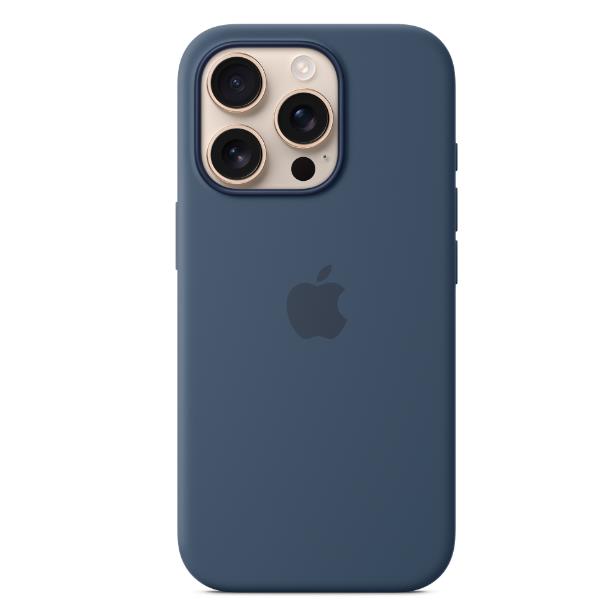 foto del prodotto iphone 16 pro silicone case with magsafe denim