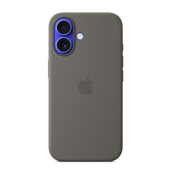 foto del prodotto iphone 16 silicone case with magsafe stone gray