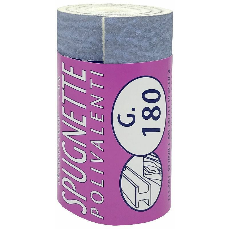 foto del prodotto iq2 tools carta abrasiva, minirotolo, spugna soft, grana 180, 5 pretagli