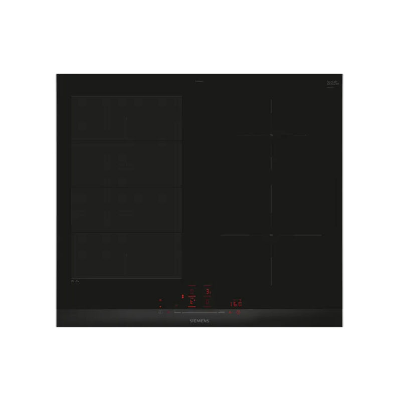 foto del prodotto iq700 ex675hec1e. colore del prodotto nero, posizionamento dell apparecchio da incasso, dimensione della larghezza del piano cottura 60 cm. tipo