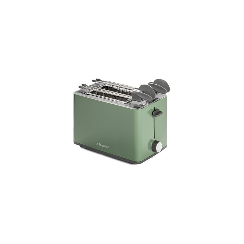 foto del prodotto iridea tostapane con doppia pinza e raccoglibriciole 850w verde tognana
