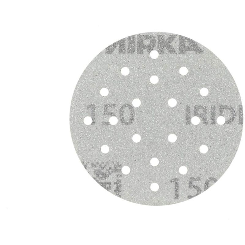 foto del prodotto iridium premium carta abrasiva 77mm 20h a strappo grana 150, 50 pz per la levigatura di vernice, stucco, fondo, legno, acciaio, materiali