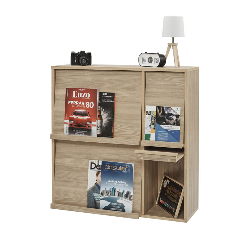foto del prodotto iris ohyama armadietto, scaffale, libreria portaoggetti, con 4 ante pieghevoli, design, versatile, ufficio, camera da letto, soggiorno, sala da