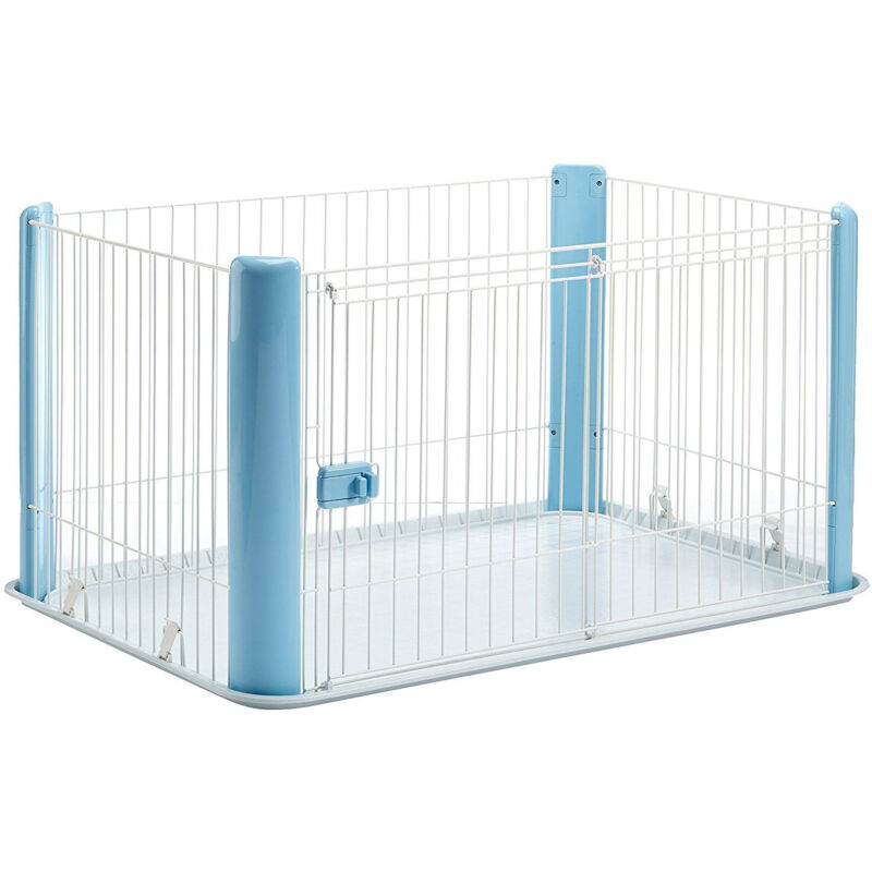 foto del prodotto iris ohyama, box, cassa per cani, coniglio, porta scorrevole, l113 x p78,8 x h60 cm, cls 1130, blu