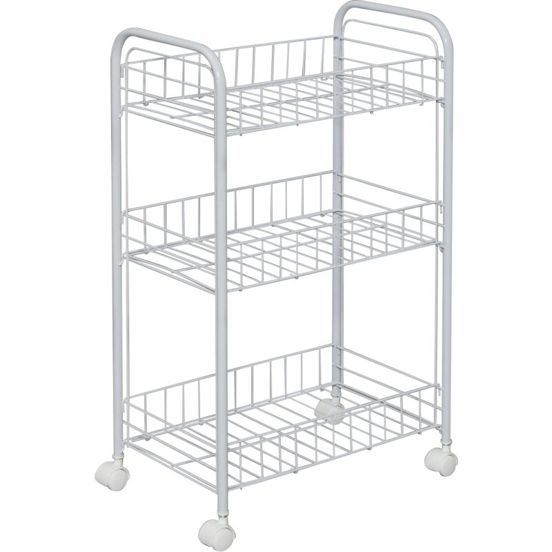 foto del prodotto iris ohyama carrello, carrello, vassoio, servizio di stoccaggio, 3 livelli di nicchia, su ruote, grande capacit , ristorante, cucina, hotel mesh