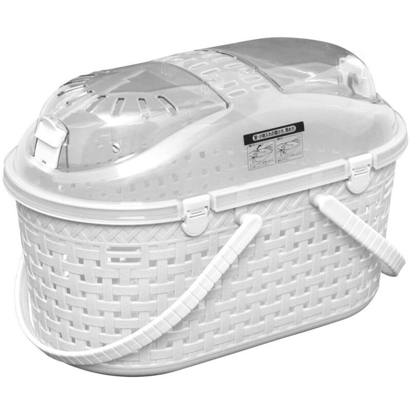 foto del prodotto iris ohyama cestino per gatti, scatola, sacchetto, supporto in plastica pp per gatti, cani, 45 x p29 x h28,5 cm, mpc 450, bianco