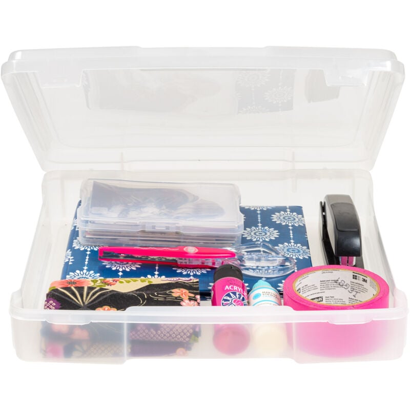 foto del prodotto iris ohyama contenitore portatile in plastica, scatola fai da te, sbc 350e, trasparente