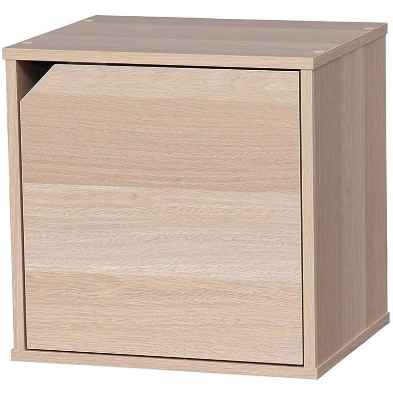 foto del prodotto iris ohyama mensola, armadietto, cubo portaoggetti, armadietto piccolo, armadietto laterale, anta con clip, impilabile, solido, ufficio, camera da