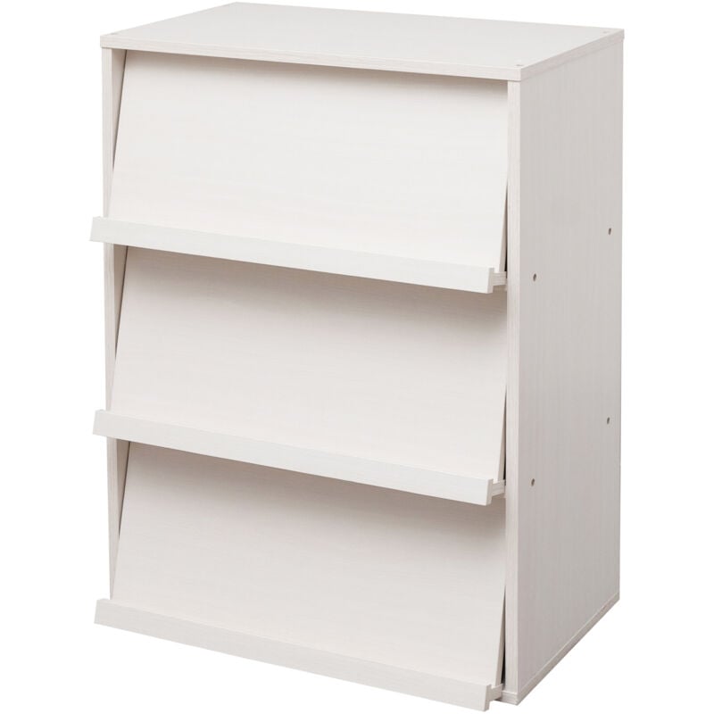 foto del prodotto iris ohyama mobile, libreria, scaffale portaoggetti, 3 ante pieghevoli, design, solido, moderno, multiuso, ufficio, camera da letto, soggiorno,