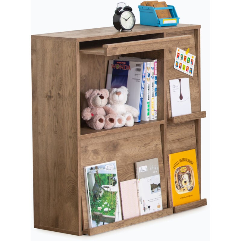 foto del prodotto iris ohyama mobile, scaffale, libreria portaoggetti, con 4 ante pieghevoli, design, versatile, ufficio, camera da letto, soggiorno, sala da pranzo