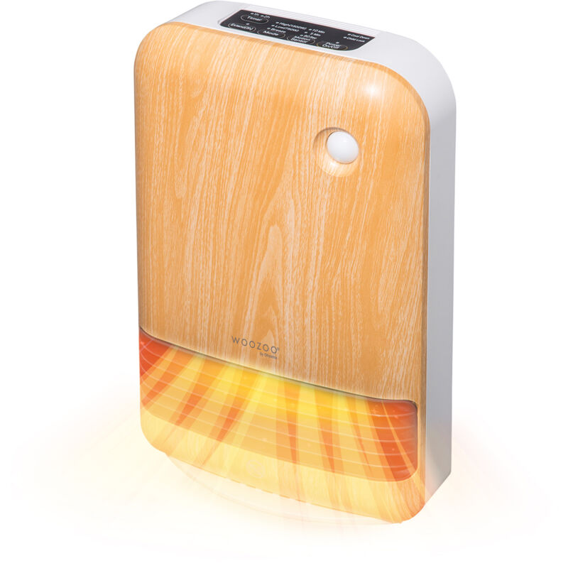 foto del prodotto iris ohyama riscaldatore compatto radiatore mobile in ceramica, portata 90cm, 1500w, rilevatore di movimento per il risparmio, timer, bagno,