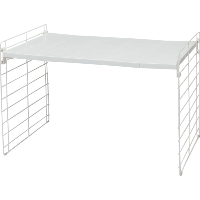 foto del prodotto iris ohyama scaffale, organizzatore per armadio, sottolavello, espandibile, contenitori in plastica per mobili da cucina, dispensa, cibo e utensili