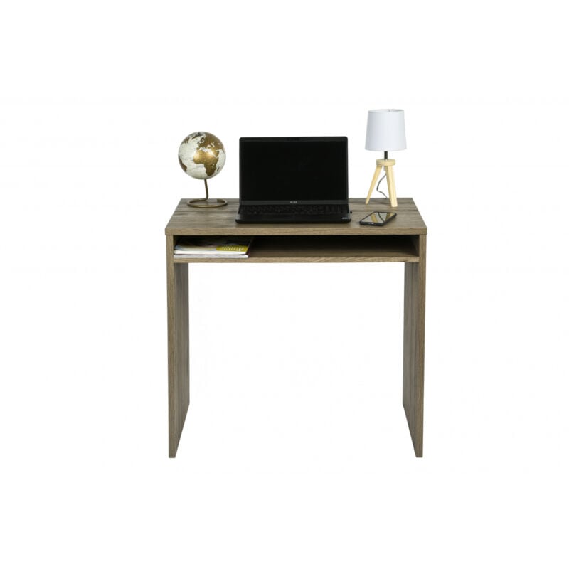 foto del prodotto iris ohyama scrivania con contenitore scrivania con ripiano scrivania per computer scrivania in legno, montaggio facile, design, robusto, ufficio,