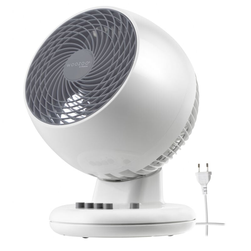 foto del prodotto iris ohyama woozoo, 23m , ventilatore da tavolo, ventilatore da scrivania, bianco, oscillazione, silenzioso, portatile, per camera da letto,