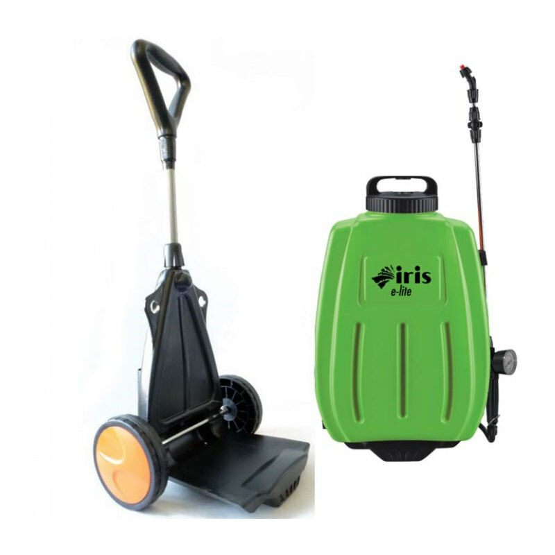 foto del prodotto iris pompa irroratrice 2in1 zaino spalla e trolley 16lt batteria litio 8a elite g f