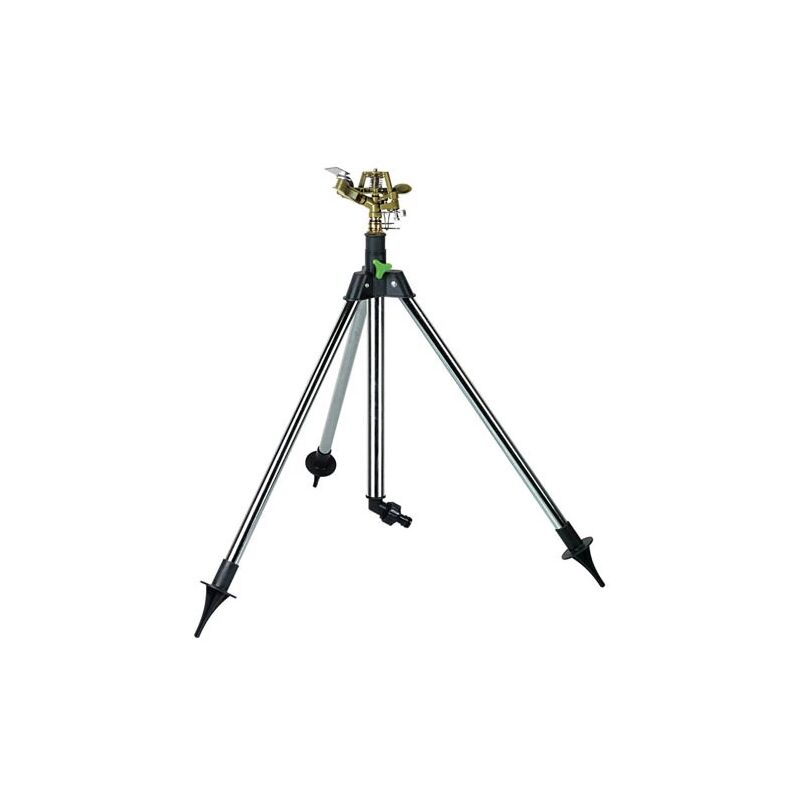 foto del prodotto irrigatore a battente in metallo su treppiede - ribimex.