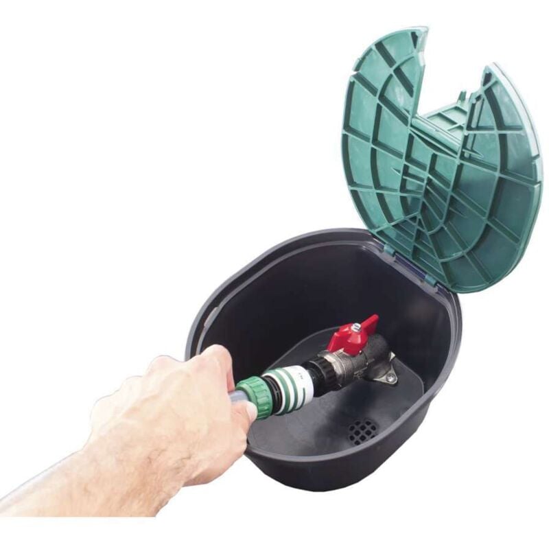 foto del prodotto irrigatore a cassetta in plastica con rubinetto 20x27