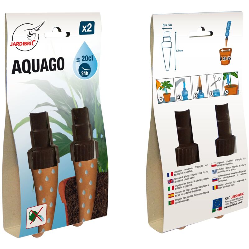 foto del prodotto irrigatore automatico aquago con coni in terracotta 2 pz