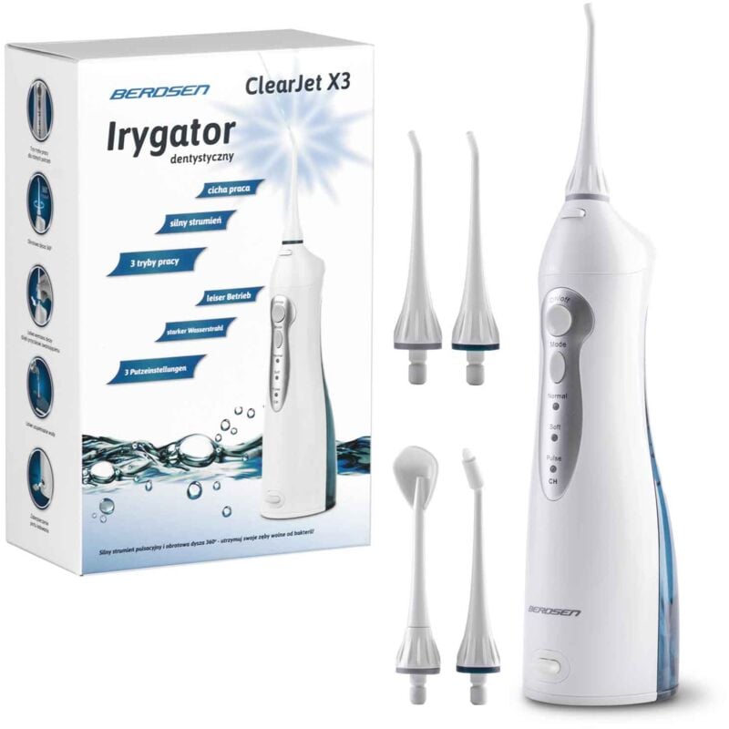 foto del prodotto irrigatore dentale wireless berdsen clearjet x3