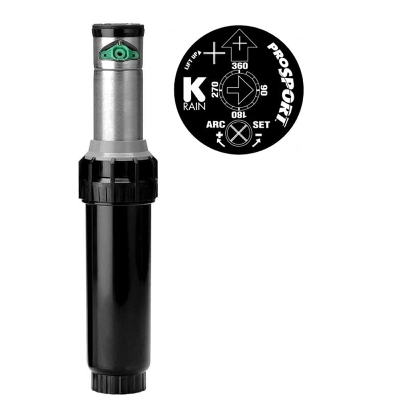 foto del prodotto irrigatore k rain prosport 1 inossidabile portata da 13 a 23 m aspersore ad angolo regolabile settoriale e circolare m