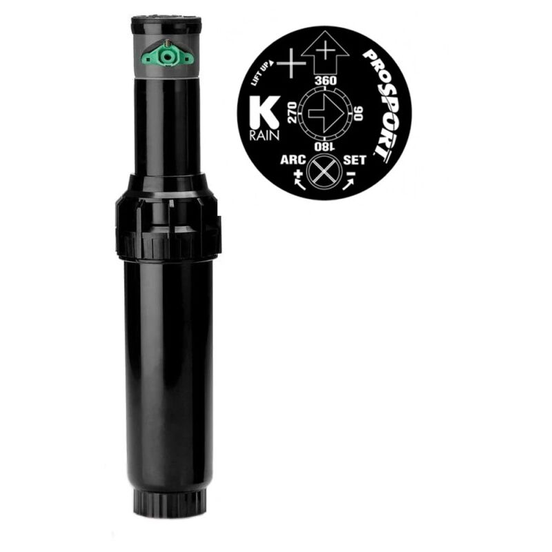 foto del prodotto irrigatore k rain prosport 1 portata da 13 a 23 m aspersore ad angolo regolabile settoriale e circolare memoria dell a