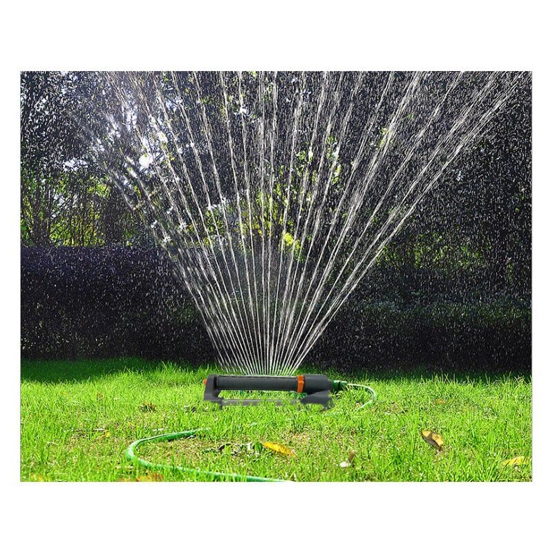 foto del prodotto irrigatore oscillante, irrigazione automatica di prati e grandi aree. ampiezza del getto