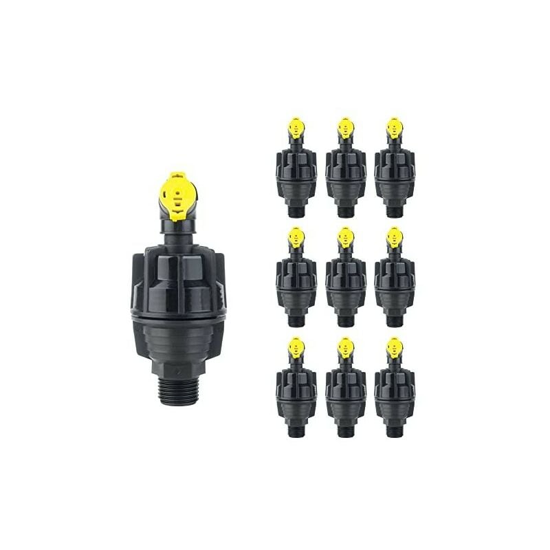 foto del prodotto irrigatore rotante per irrigazione super 10, irrigatore con ugello circolare giallo maschio da 1 2 . confezione da 10 unit . offerta esclusiva