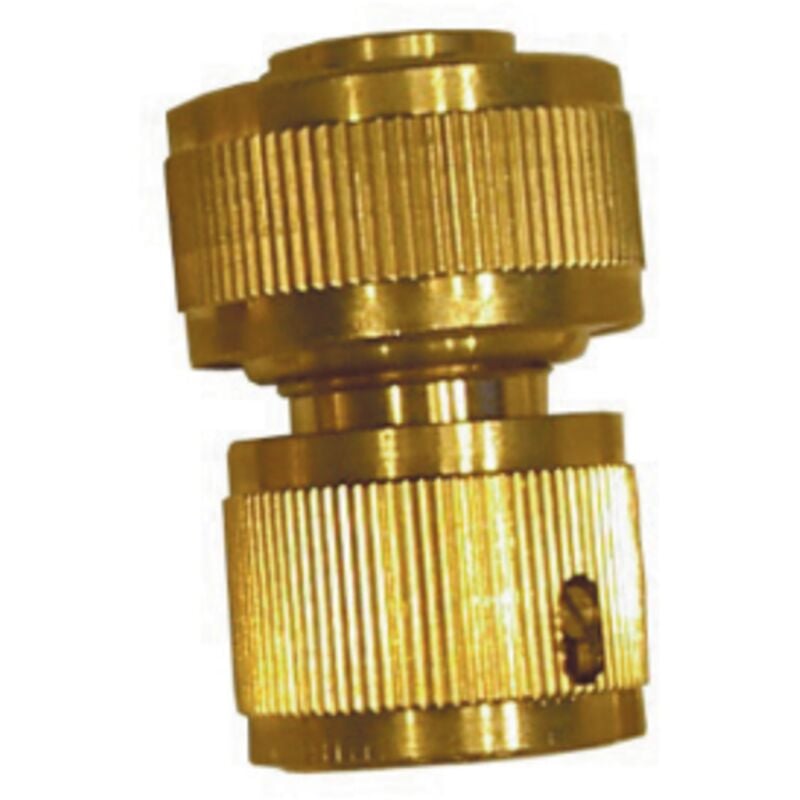 foto del prodotto irrigo art. 8112 raccordo portagomma con acquastop in ottone per tubi da 3 4 irrigazione giardino