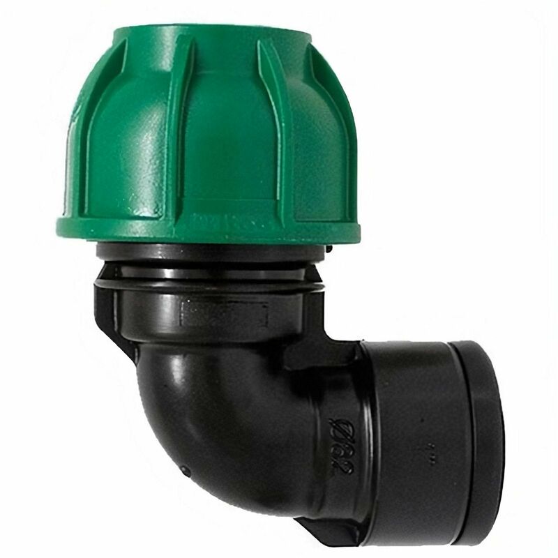 foto del prodotto irritec gomito a 90 con derivazione femmina in polipropilene per irrigazione e giardinaggio pn 10 bar 20 x 1 2 
