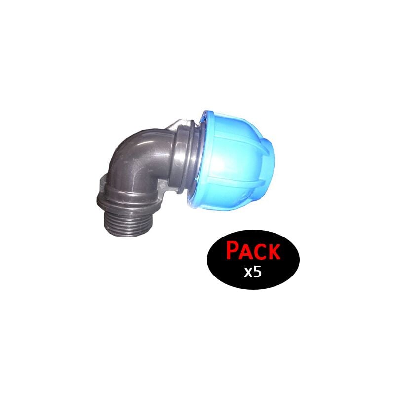 foto del prodotto irritec gomito maschio pe da 32 mm confezione da 5 unit offerta esclusiva