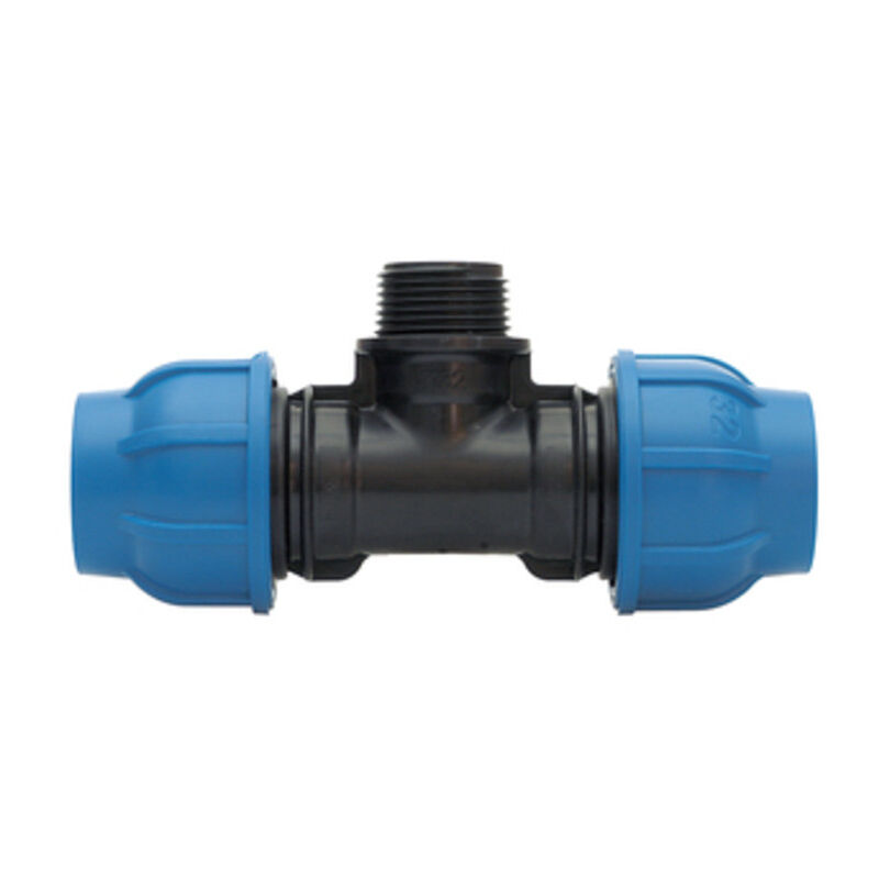 foto del prodotto irritec r acciaio nylon tee maschio mm.20x1 2x20. prezzo per 1 pezzo.
