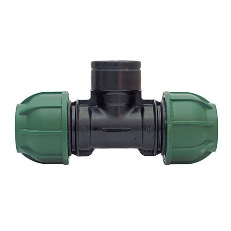 foto del prodotto irritec raccordo a t con derivazione femmina in polipropilene per irrigazione e giardinaggio pn 10 bar 20 x x 20