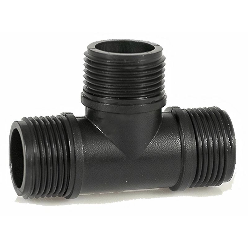 foto del prodotto irritec raccordo a t con filetto maschio in polipropilene per tubi pn 10 bar 1 x 1 x 1